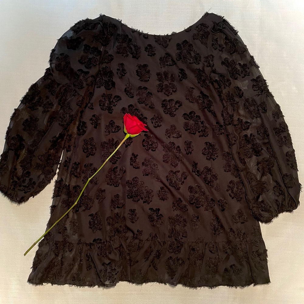 Black Chiffon Baby Doll Dress